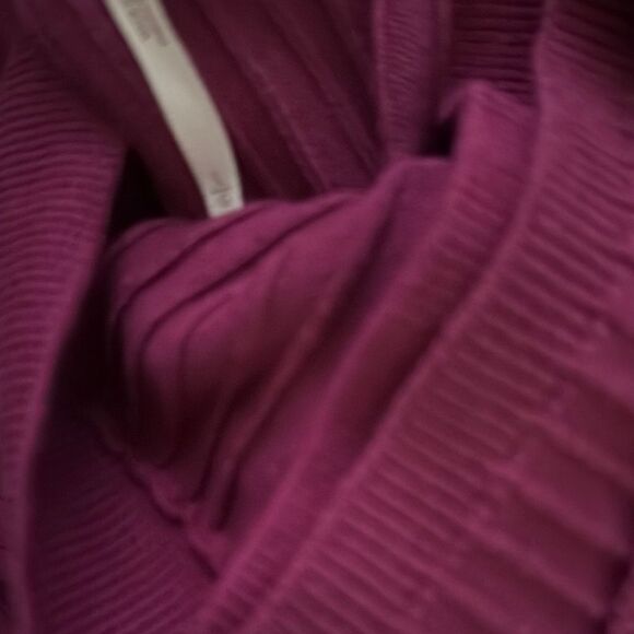 Free People Women's Skyline Raspberry Ribbed Front Slit Midi Skirt Sz L - Picture 7 of 9